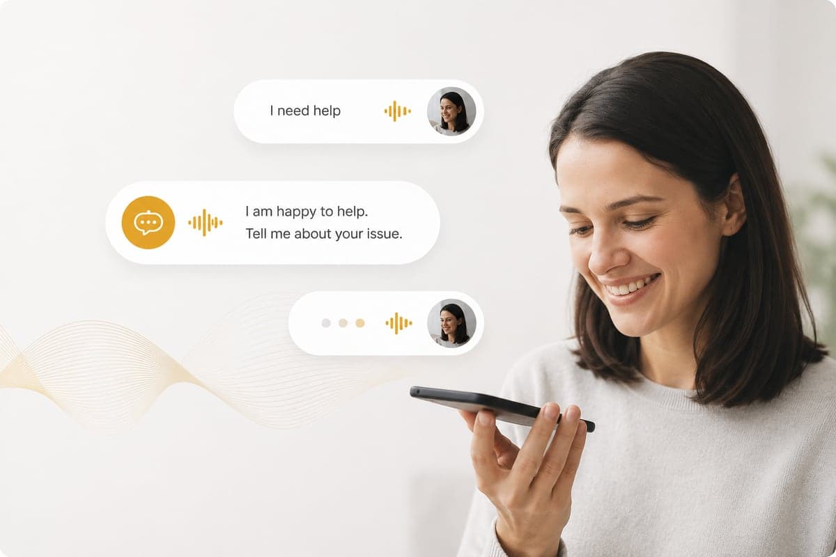 Hotel guest using the Alveni AI hotel chatbot on a phone — the assistant answers instantly