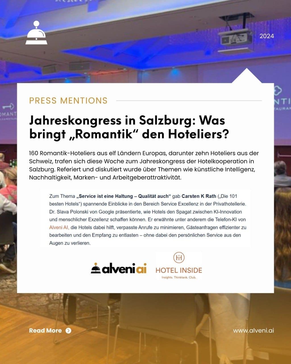 Jahreskongress in Salzburg: Was bringt «Romantik» den Hoteliers? — Hotel Inside, 2024