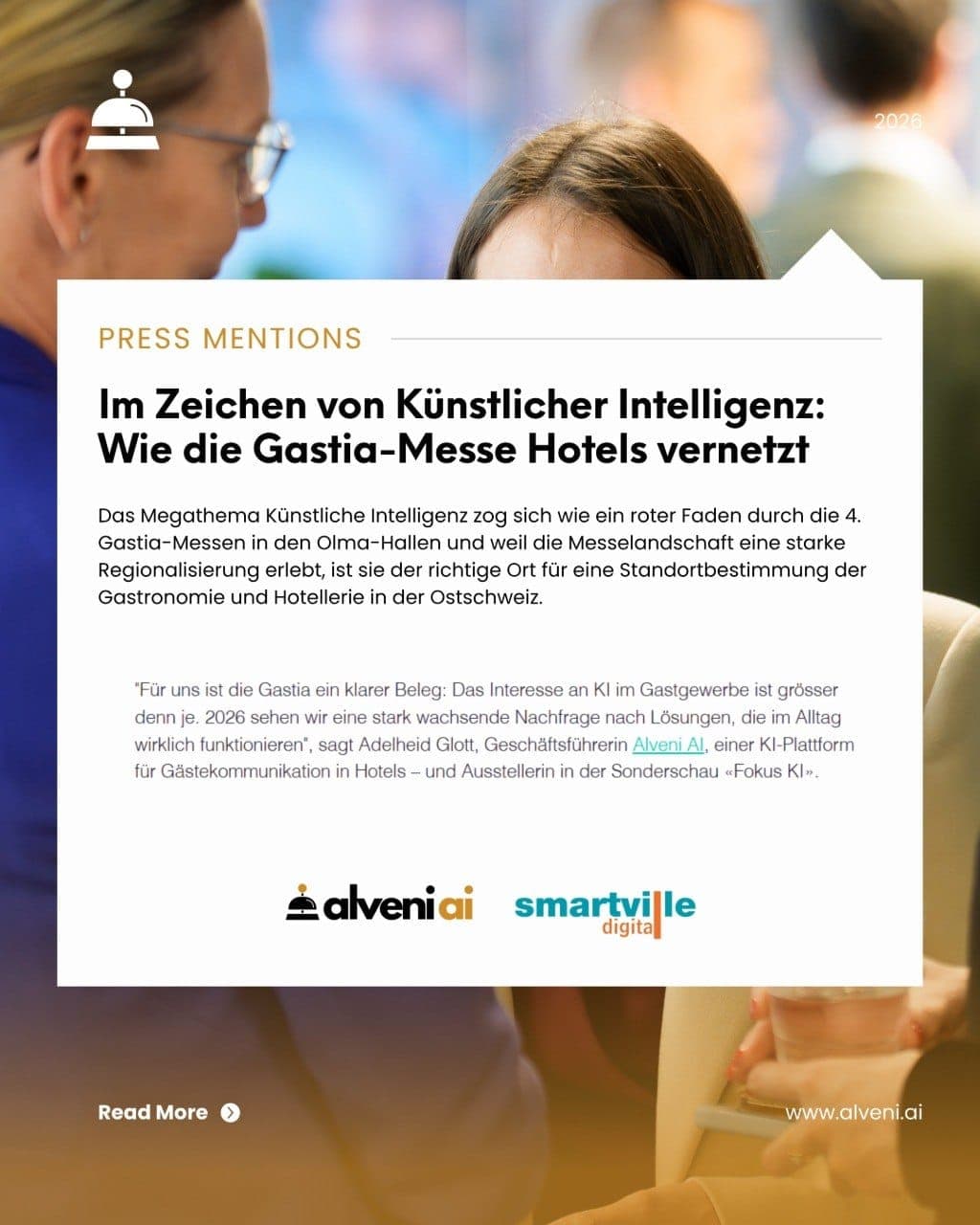 Im Zeichen von Künstlicher Intelligenz: Wie die Gastia-Messe Hotels vernetzt — Smartville Digital, 2026