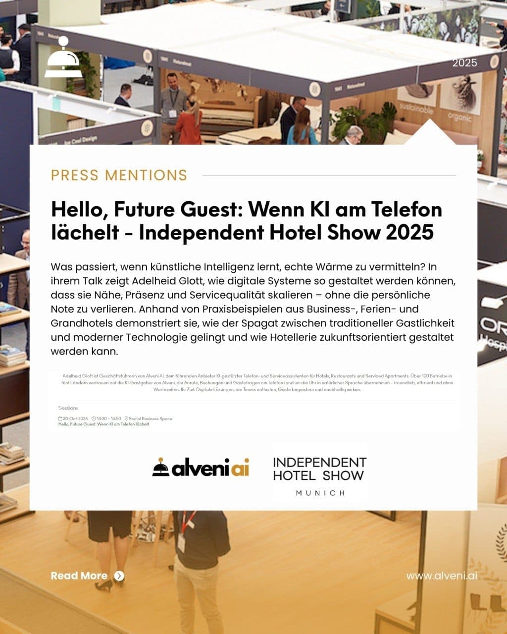 Hello, Future Guest: Wenn KI am Telefon lächelt — Independent Hotel Show Munich, 2025