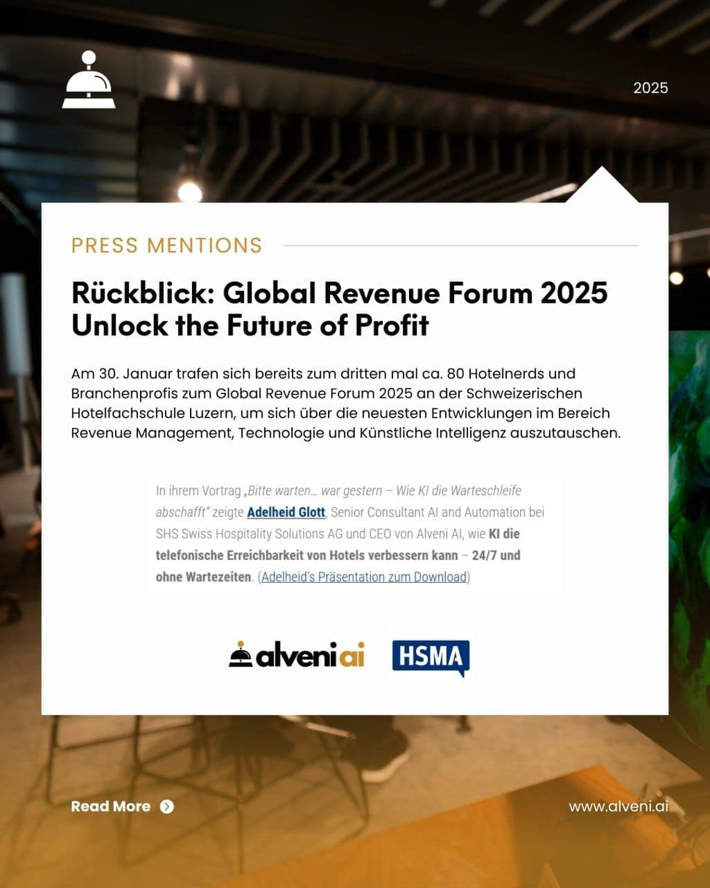 Rückblick: Global Revenue Forum 2025 Unlock the Future of Profit — HSMA, 2025
