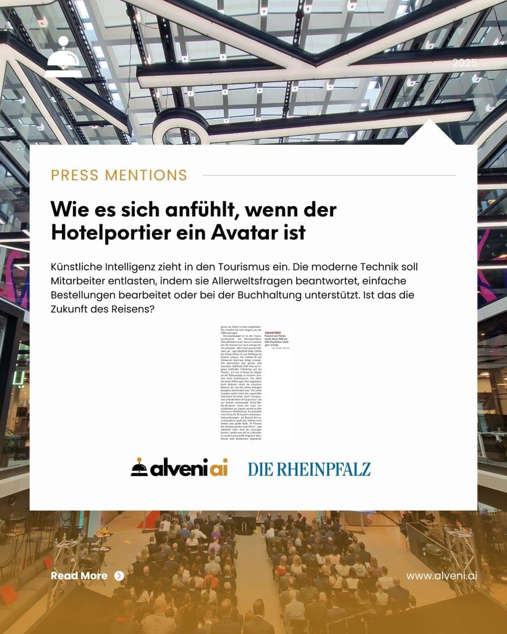 Wie es sich anfühlt, wenn der Hotelportier ein Avatar ist — Die Rheinpfalz, 2025