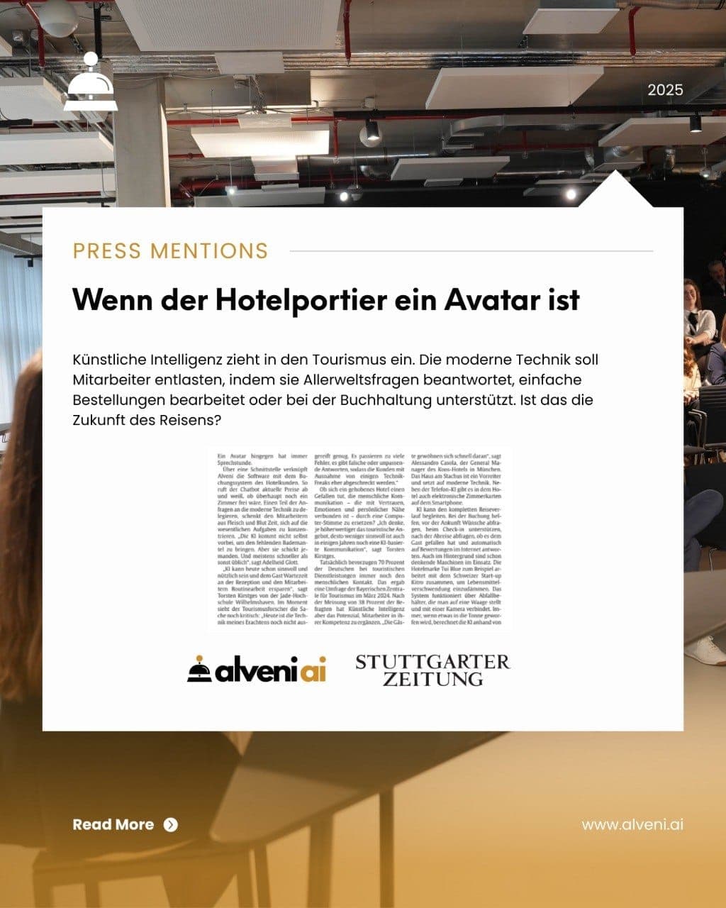 Wenn der Hotelportier ein Avatar ist — Stuttgarter Zeitung, 2025