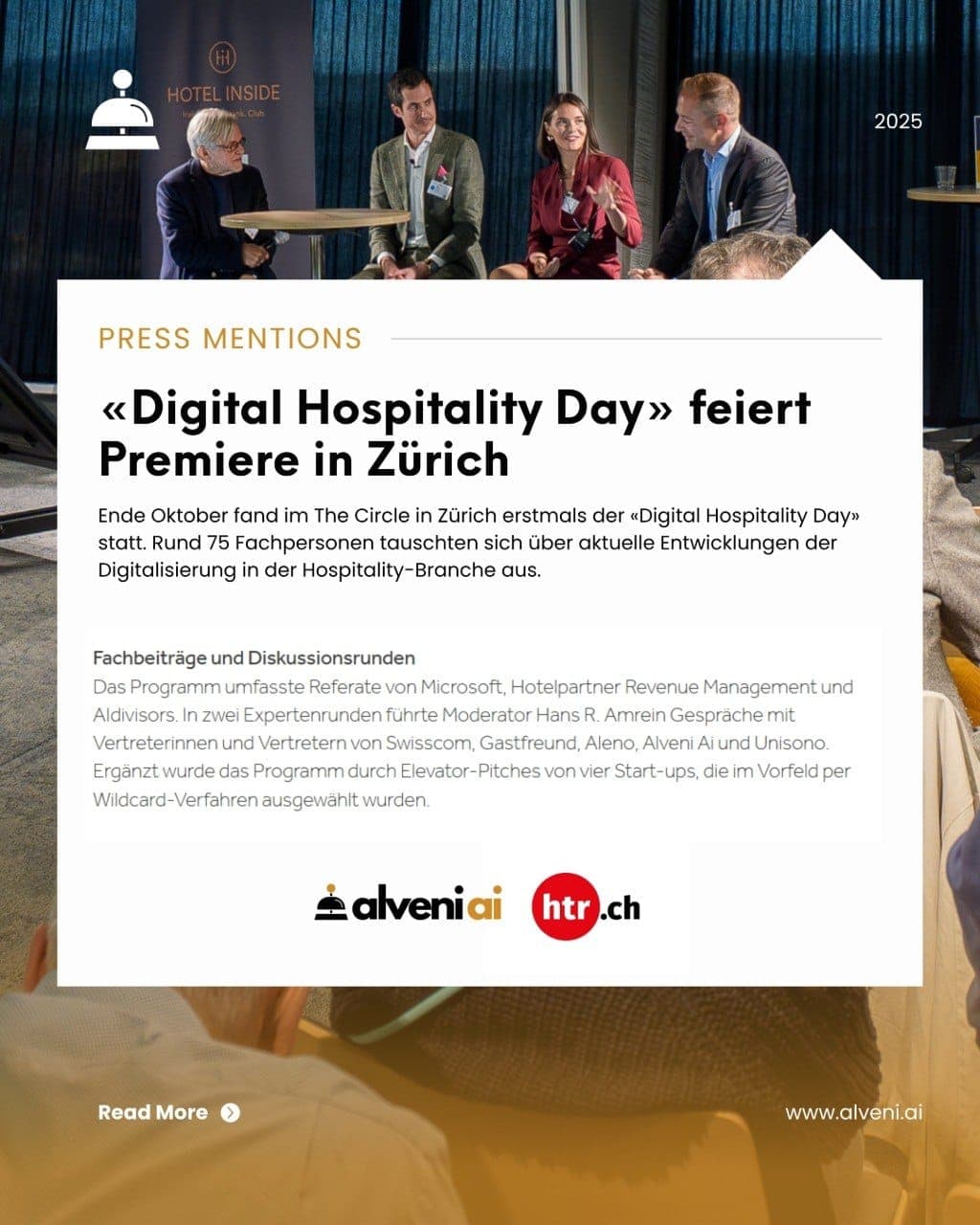 «Digital Hospitality Day» feiert Premiere in Zürich — htr.ch, 2025
