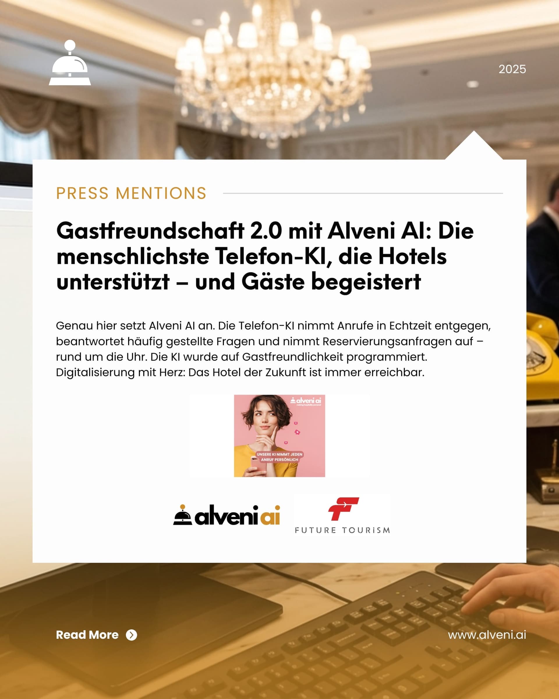 Gastfreundschaft 2.0 mit Alveni AI: Die menschlichste Telefon-KI, die Hotels unterstützt — Future Tourism (HWR Berlin), 2025