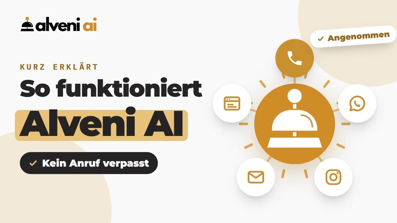 Alveni AI im Überblick: KI-Gästekommunikation für Hotels auf Telefon, WhatsApp, Instagram, E-Mail und Website-Chat