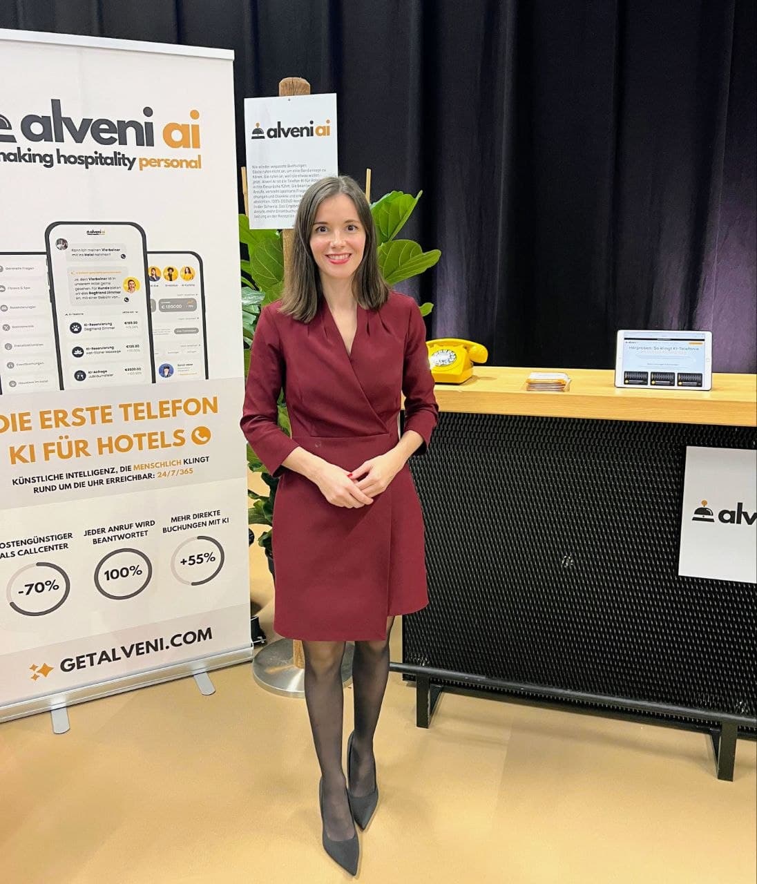 Alveni AI Stand auf der GASTIA 2026 in St. Gallen, Fokus KI Highlight Section