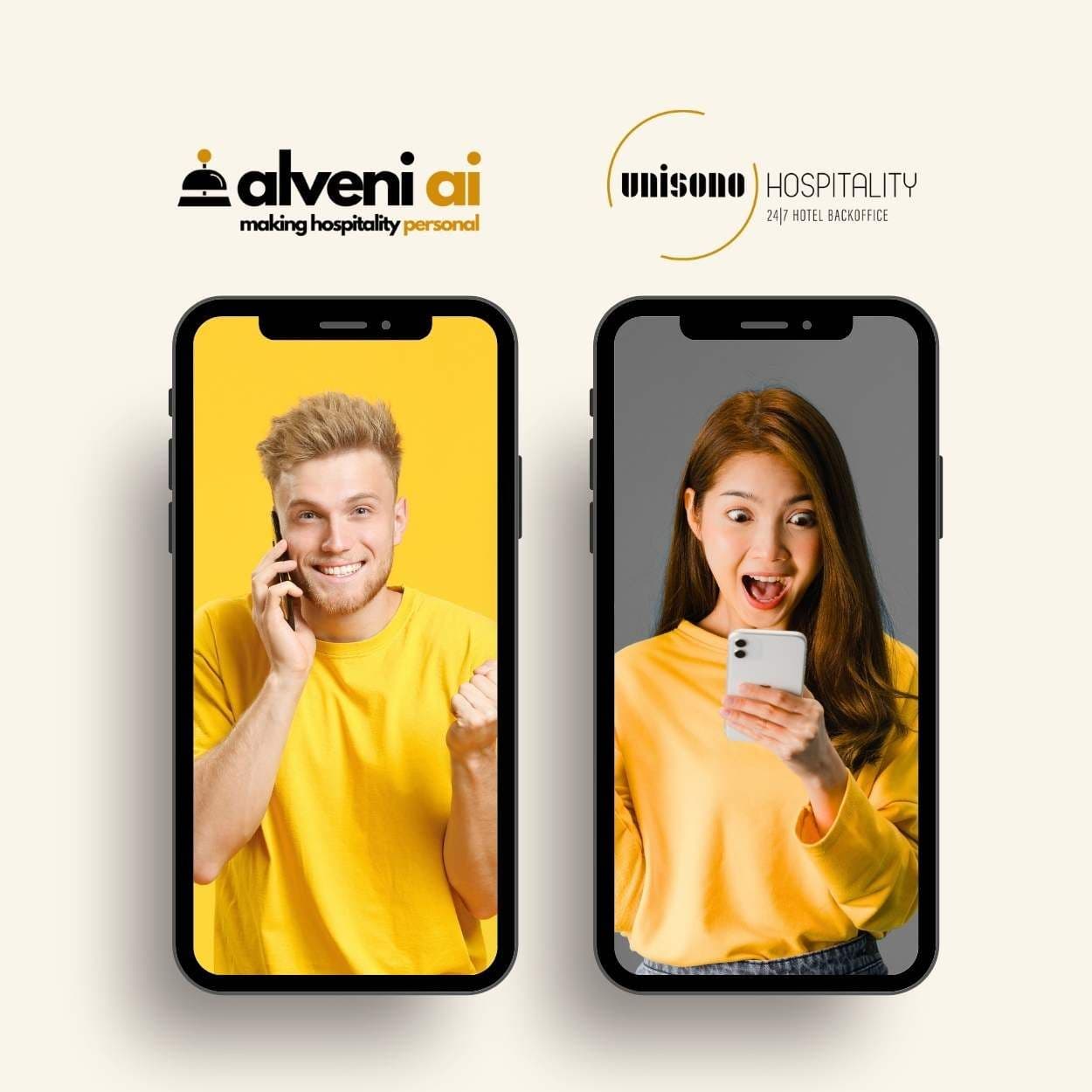 Alveni AI und Unisono Hospitality Partnerschaft